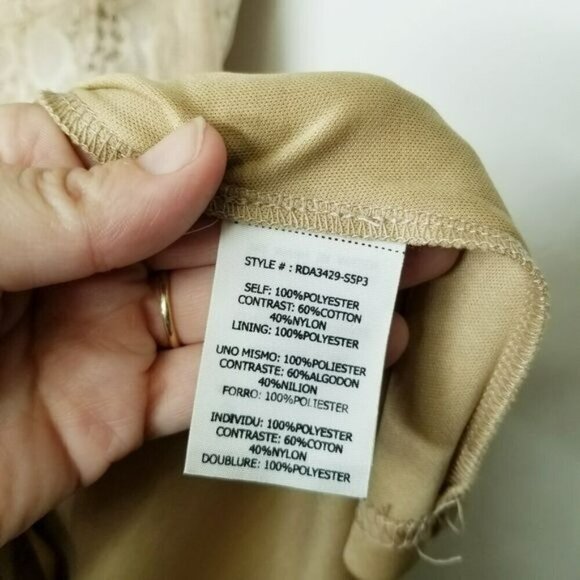 Ryu Modcloth Time & Grace Dress in Champagne Whimsical Romantic Lace Bow Size S‎ - Picture 7 of 12